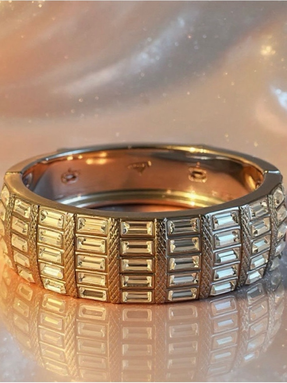 Lia Sophia Silver-Tone Baguette Accent Women's Bracelet